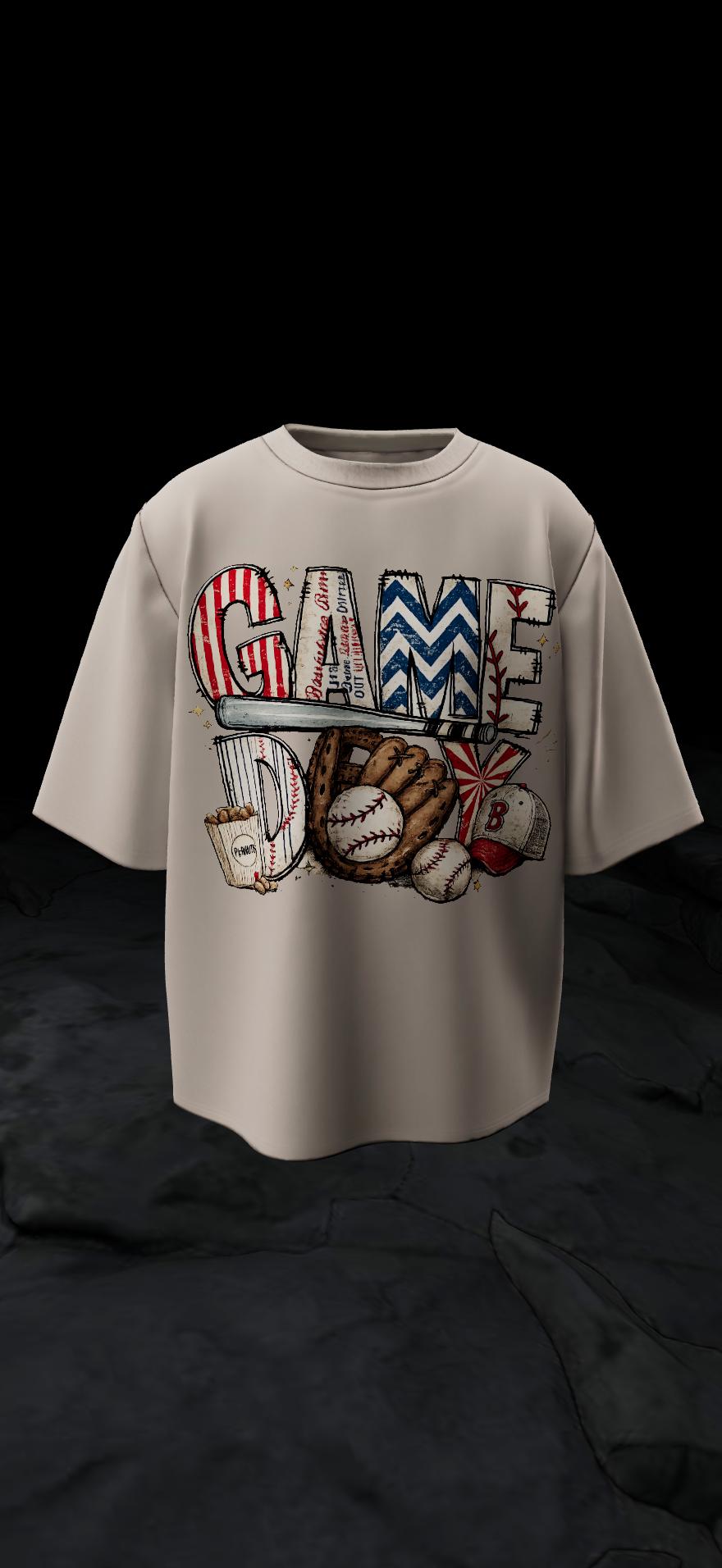 Baseball Game Day Graphic T-Shirt: Personalized Designs, Sports Apparel