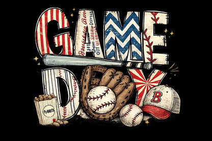Baseball Game Day Graphic T-Shirt: Personalized Designs, Sports Apparel